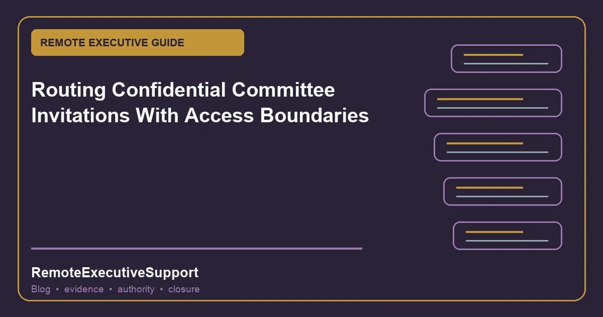 Routing Confidential Committee Invitations With Access Boundaries