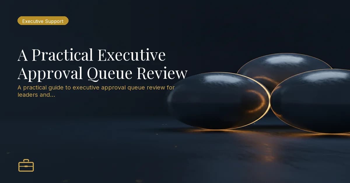 A Practical Executive Approval Queue Review