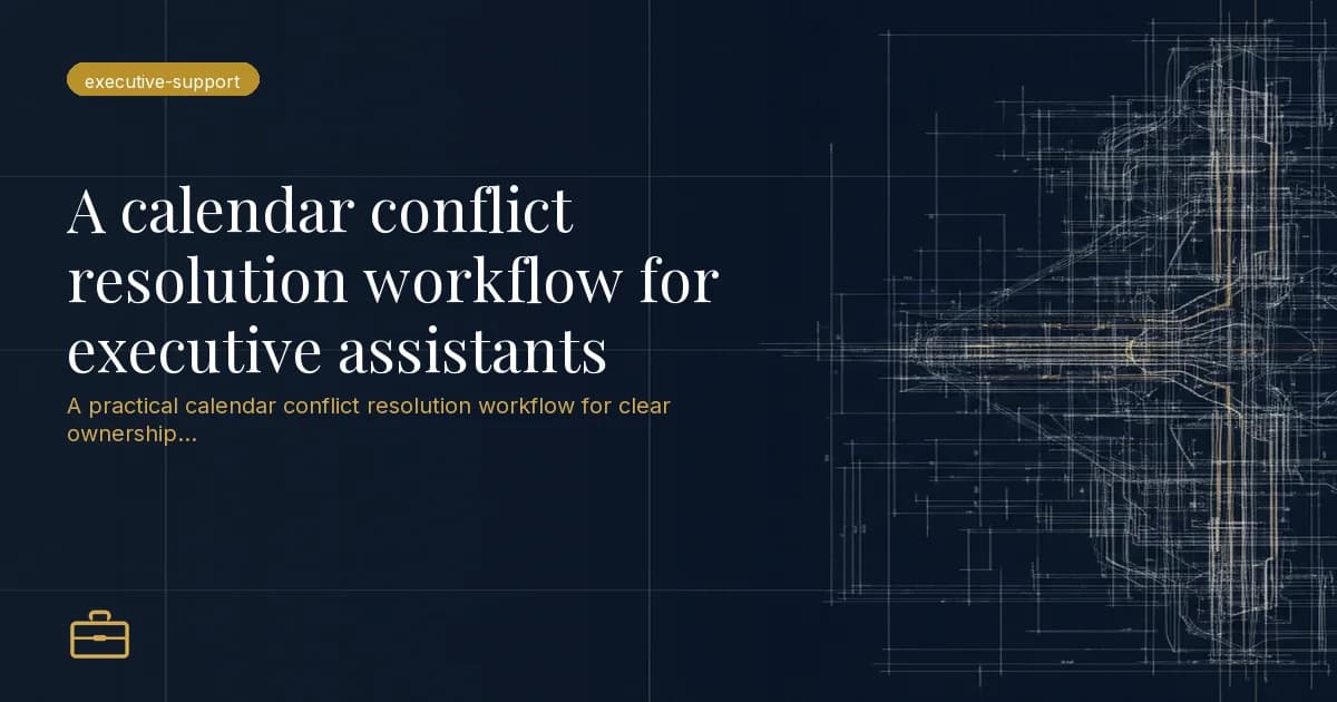 A calendar conflict resolution workflow for executive assistants