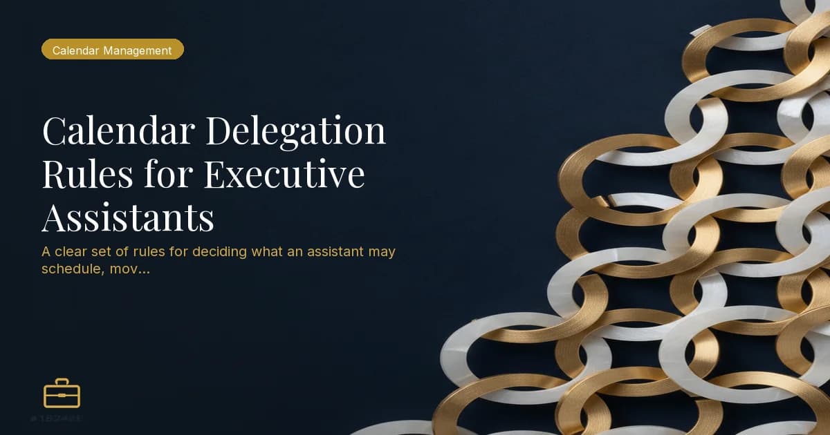 Calendar Delegation Rules for Executive Assistants