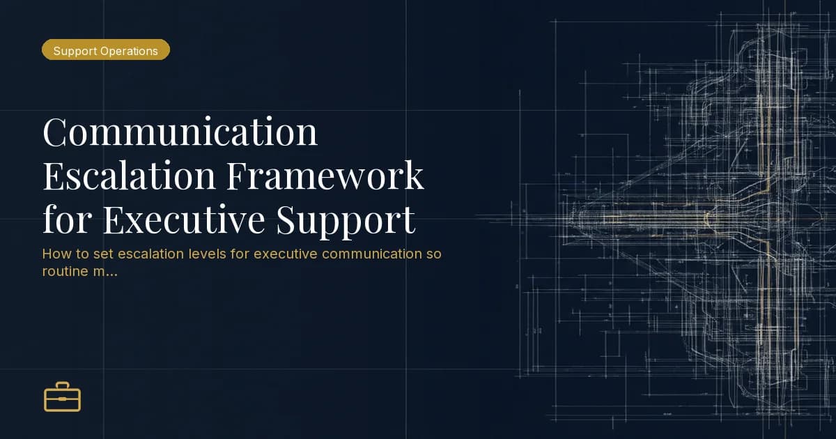 Communication Escalation Framework for Executive Support