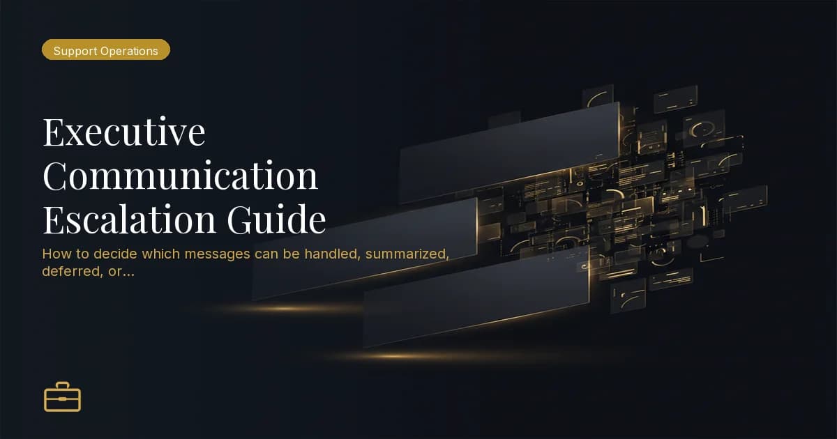 Executive Communication Escalation Guide