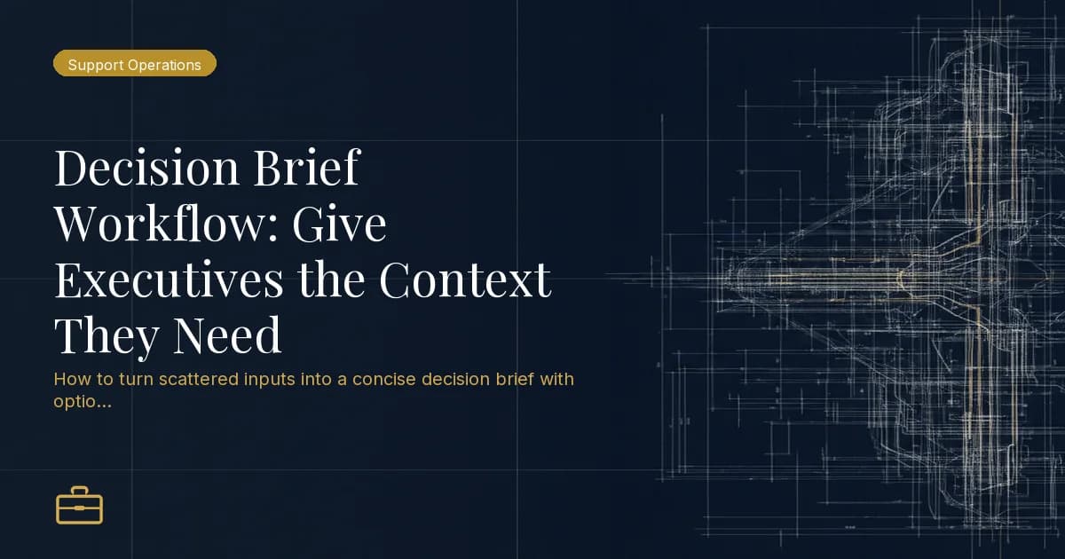Decision Brief Workflow: Give Executives the Context They Need