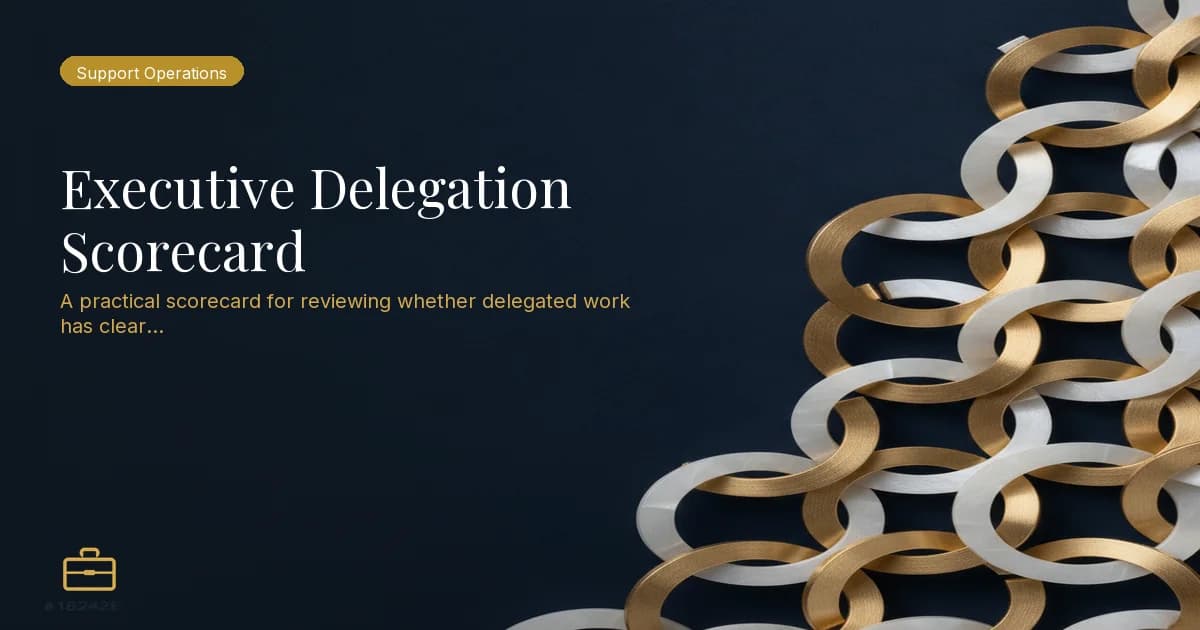 Executive Delegation Scorecard