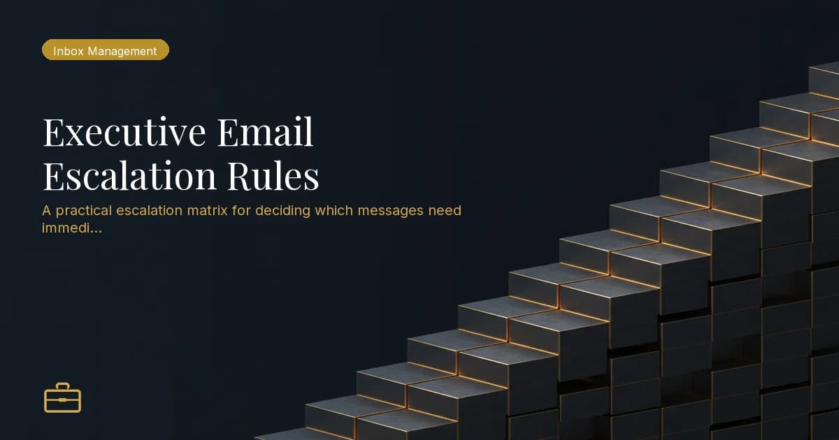 Executive Email Escalation Rules
