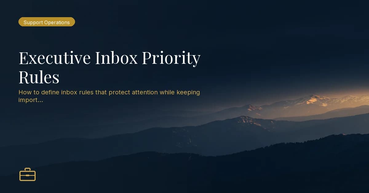 Executive Inbox Priority Rules