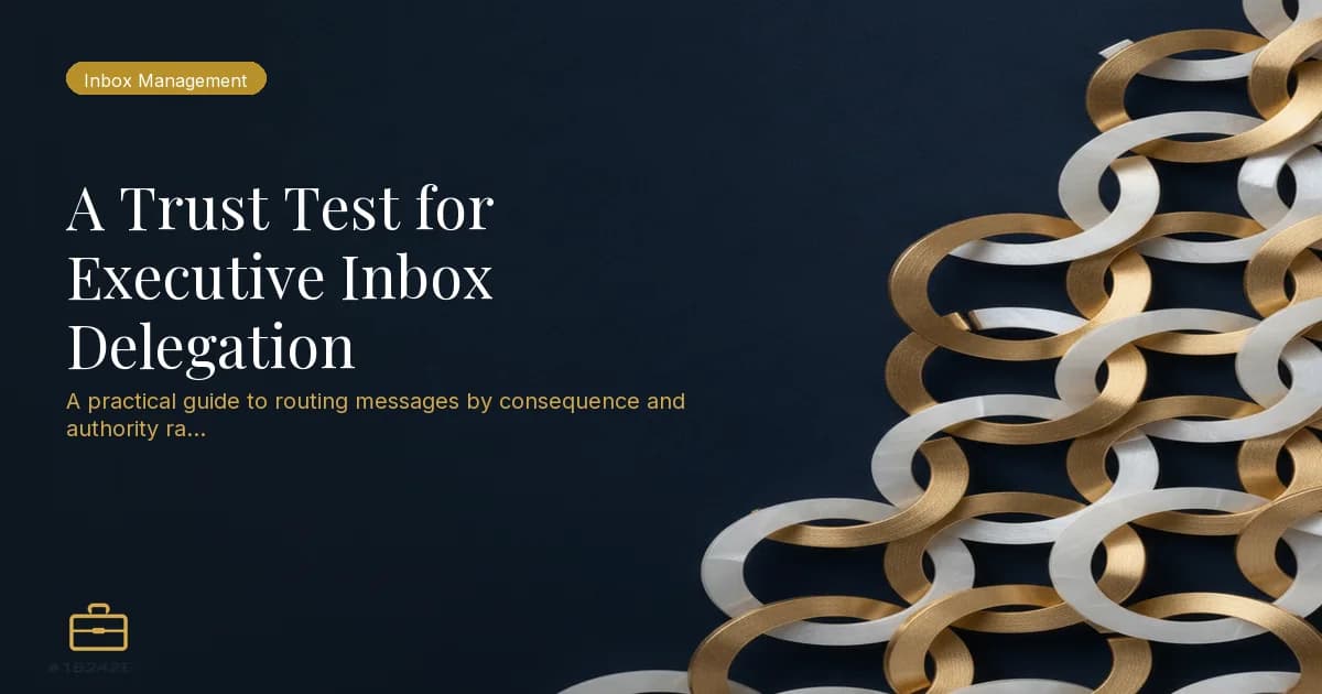 A Trust Test for Executive Inbox Delegation
