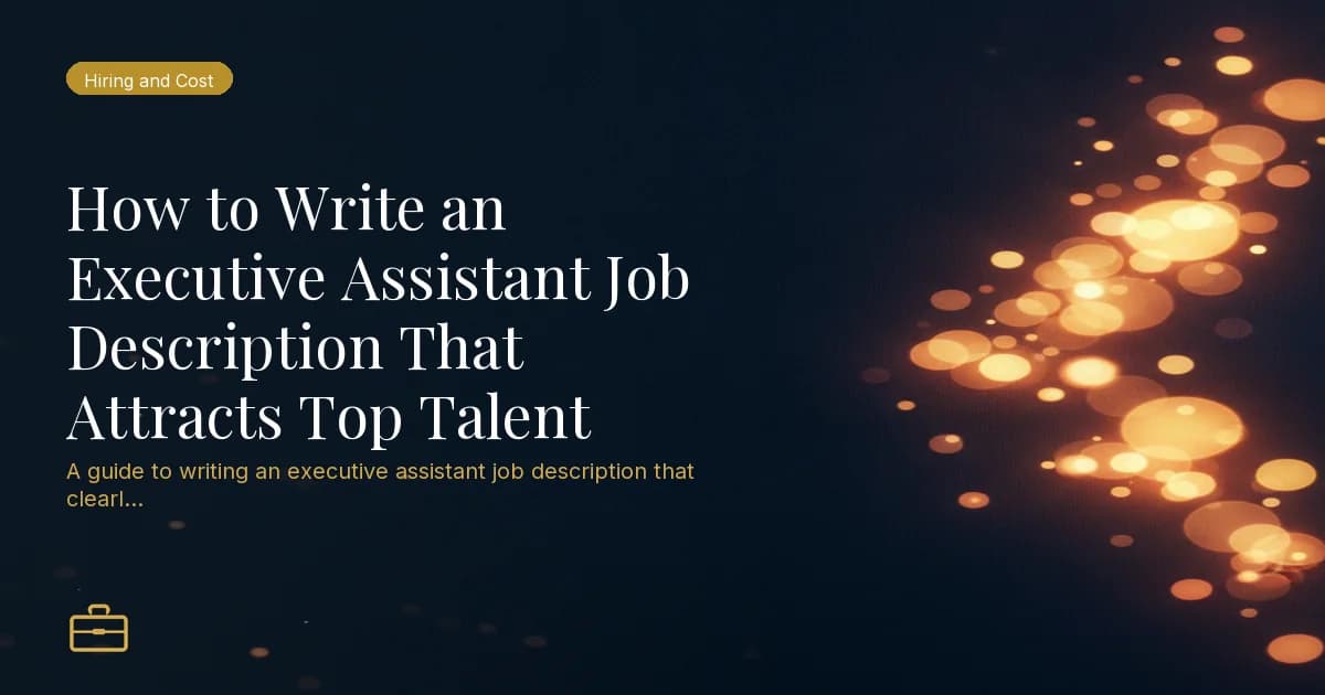How to Write an Executive Assistant Job Description That Attracts Top Talent