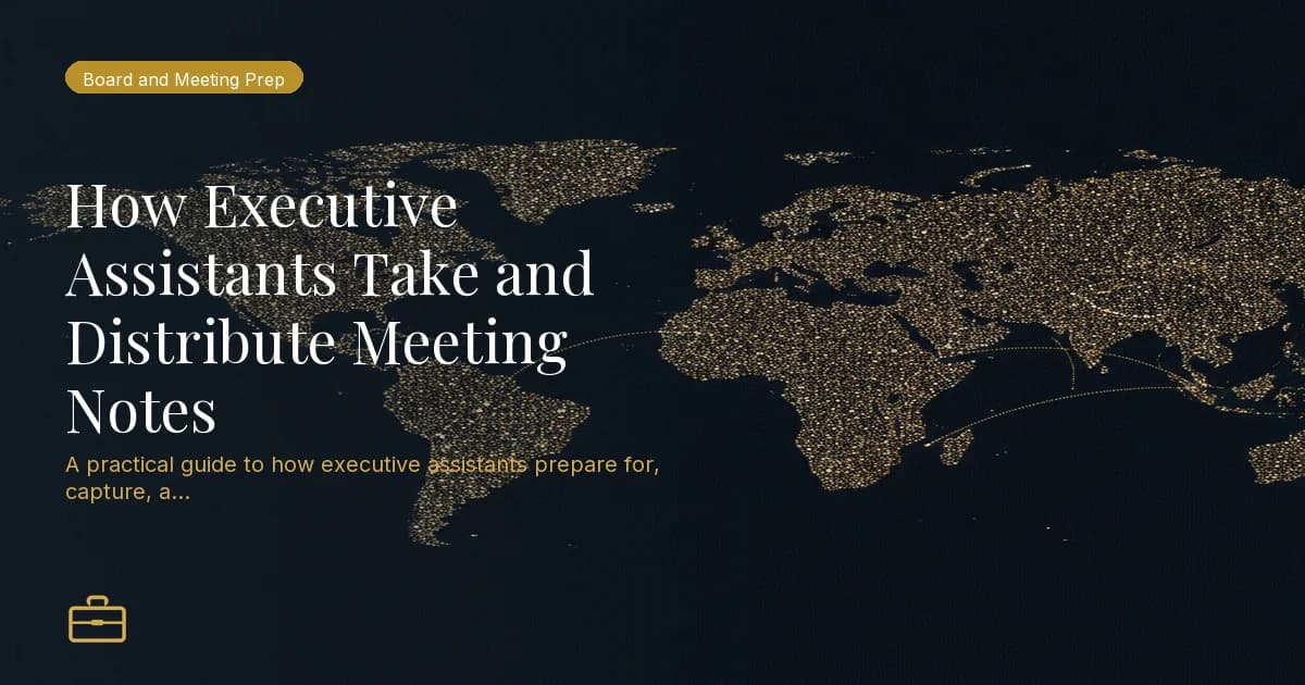How Executive Assistants Take and Distribute Meeting Notes