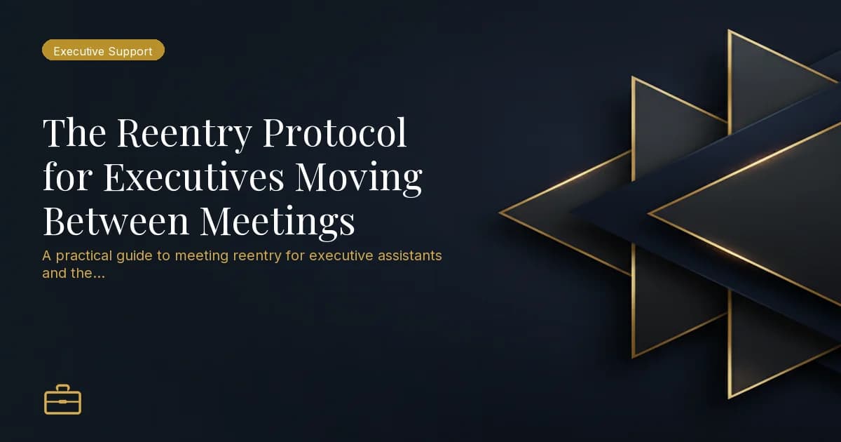 The Reentry Protocol for Executives Moving Between Meetings