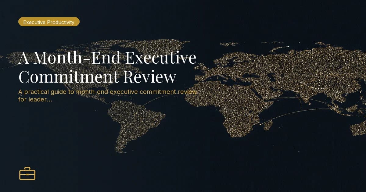 A Month-End Executive Commitment Review