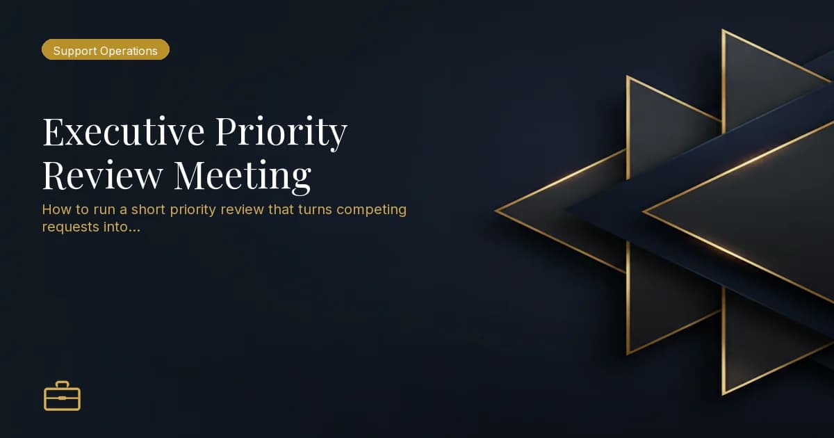 Executive Priority Review Meeting