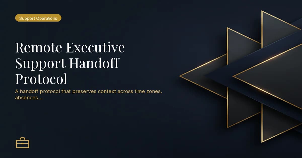 Remote Executive Support Handoff Protocol