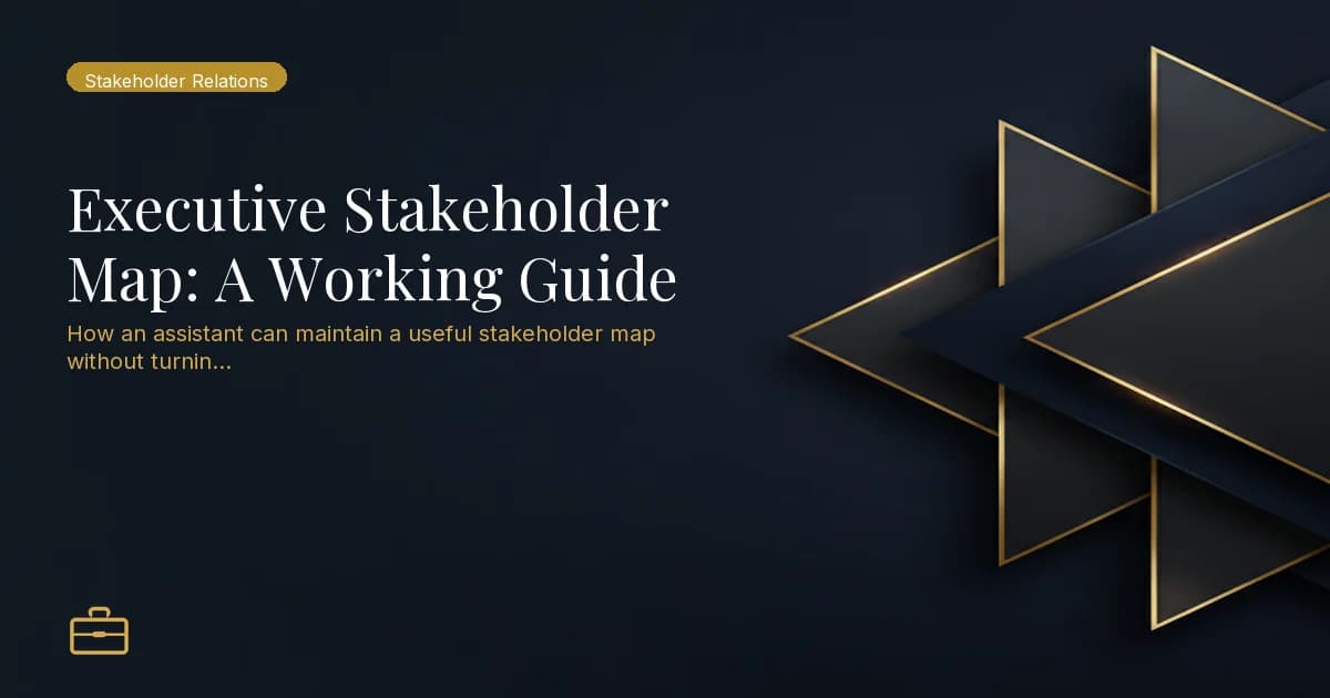 Executive Stakeholder Map: A Working Guide