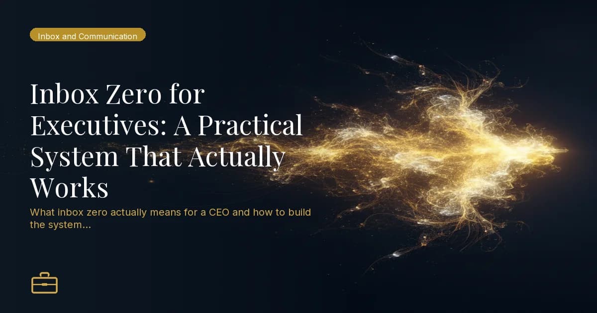 Inbox Zero for Executives: A Practical System That Actually Works