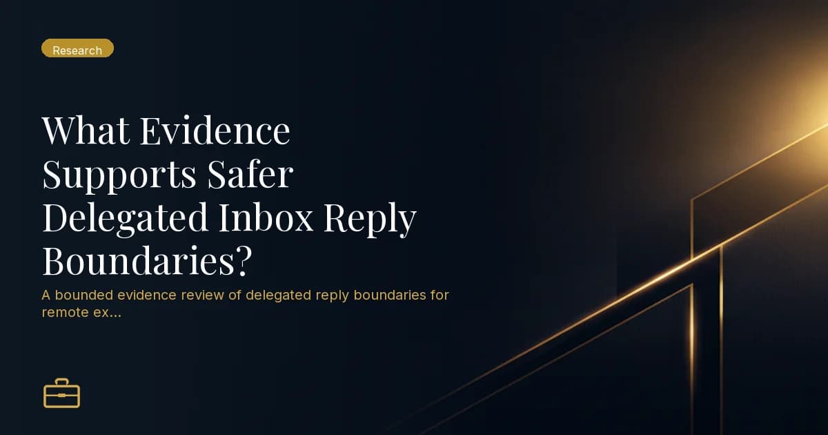 Measuring Delegated Executive Email Reply Authority