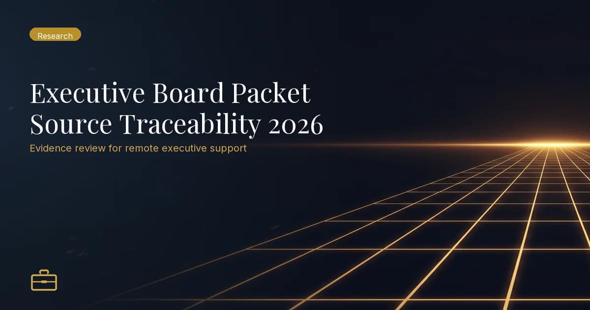 Executive Board Packet Source Traceability 2026