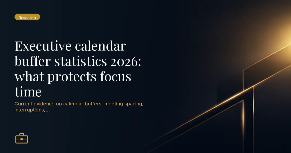 Executive calendar buffer statistics 2026: what protects focus time