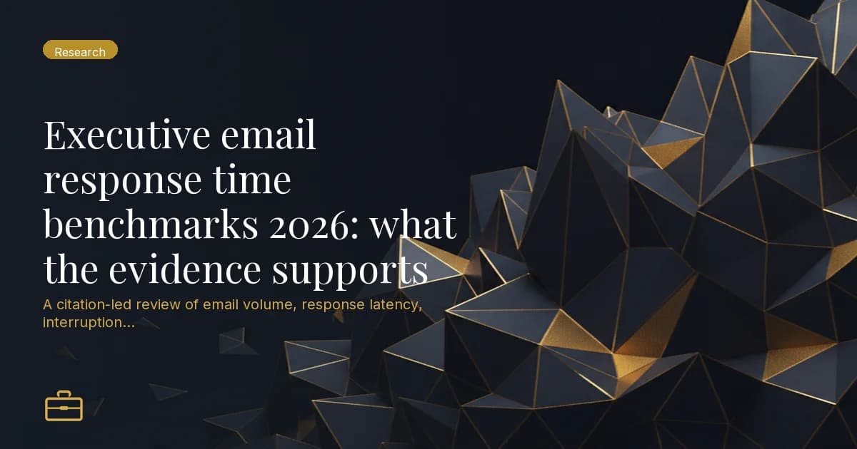 Executive email response time benchmarks 2026: what the evidence supports