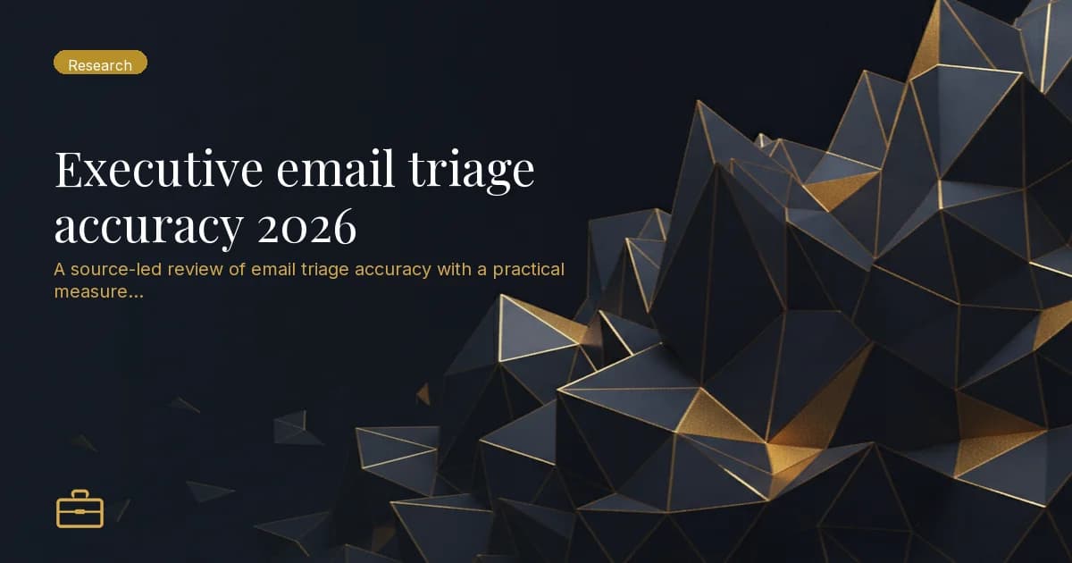 Executive email triage accuracy 2026