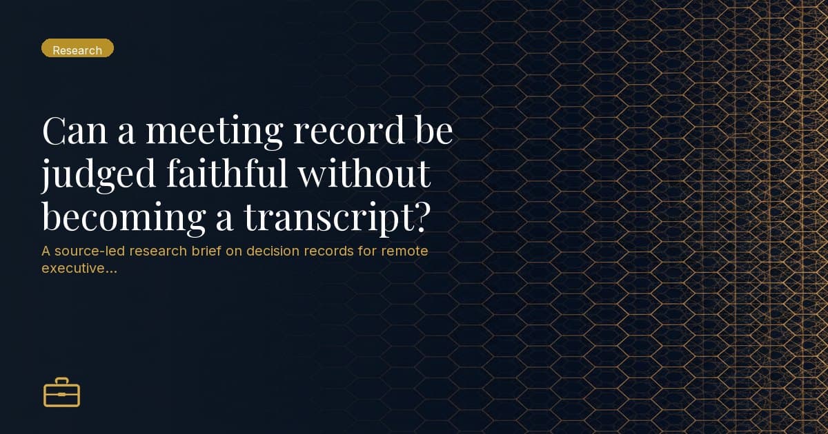 What Should an Access-Tier Review Measure for Executive Meeting Notes?