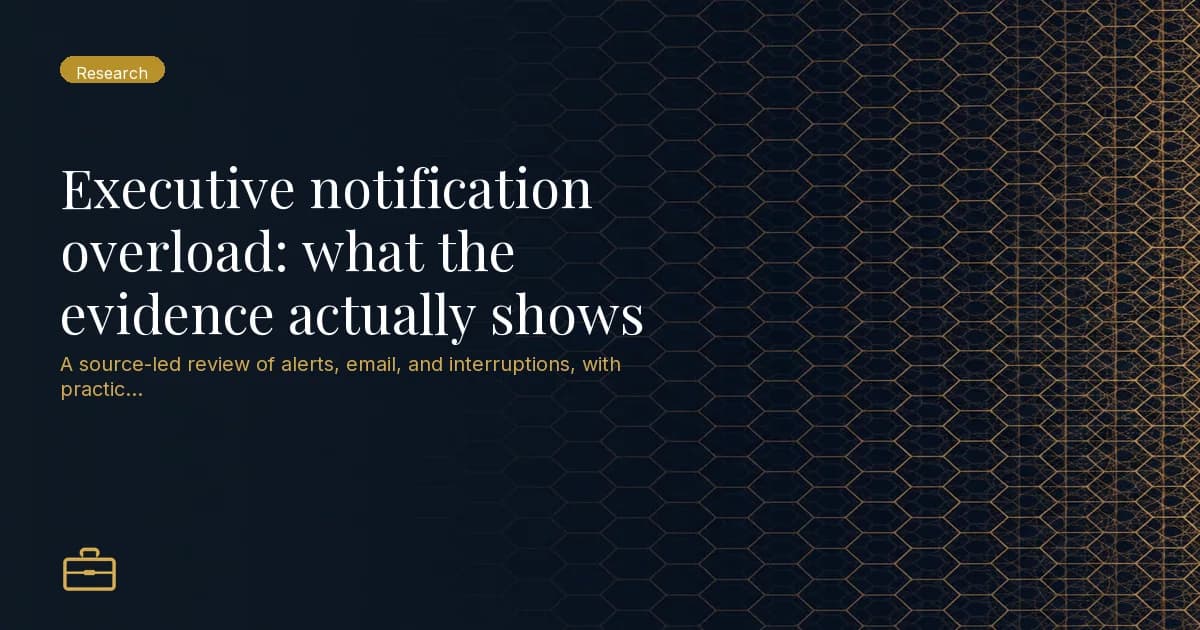 Executive notification overload: what the evidence actually shows