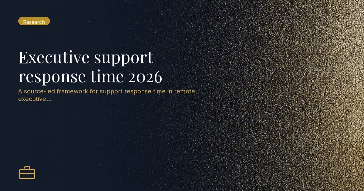 Executive support response time 2026