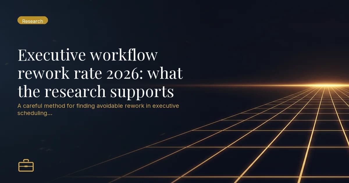 Executive workflow rework rate 2026: what the research supports