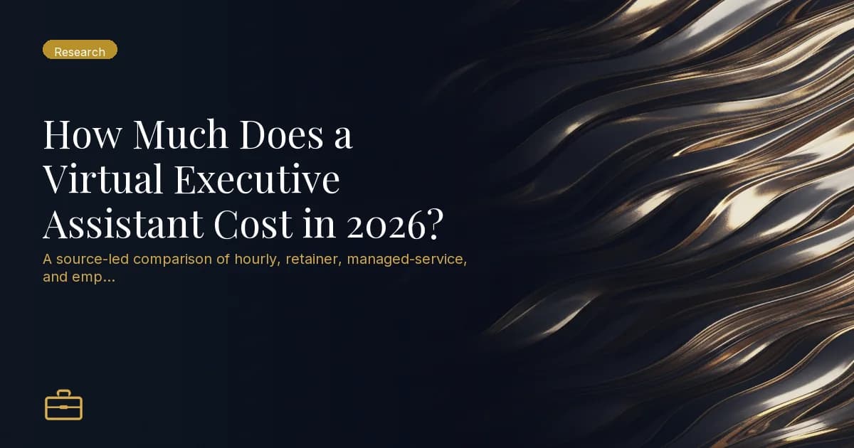 How Much Does a Virtual Executive Assistant Cost in 2026?