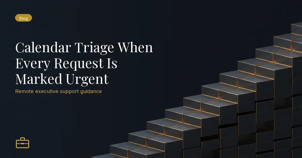 Calendar Triage When Every Request Is Marked Urgent