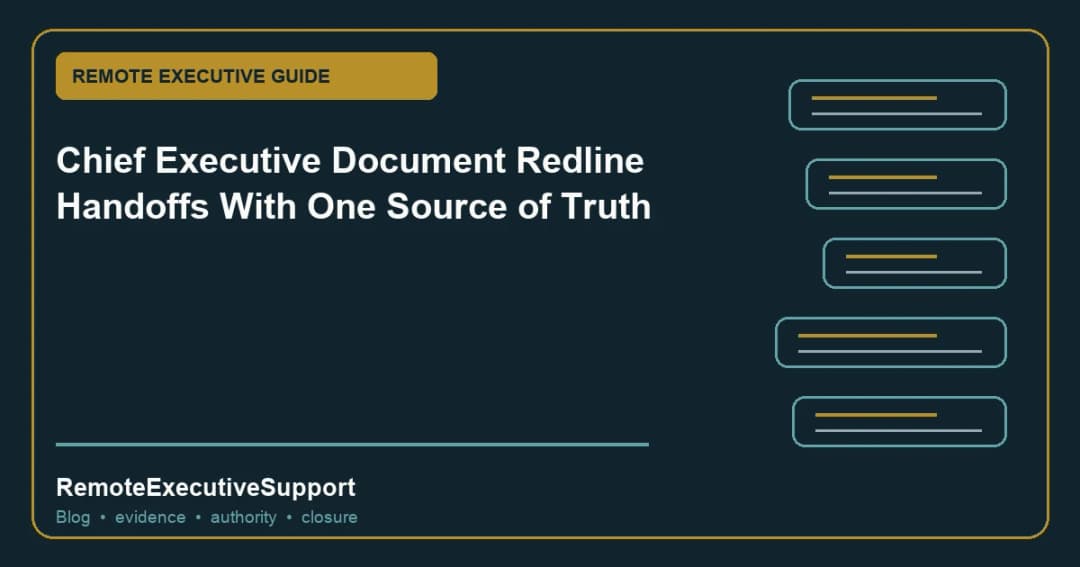 Chief Executive Document Redline Handoffs With One Source of Truth