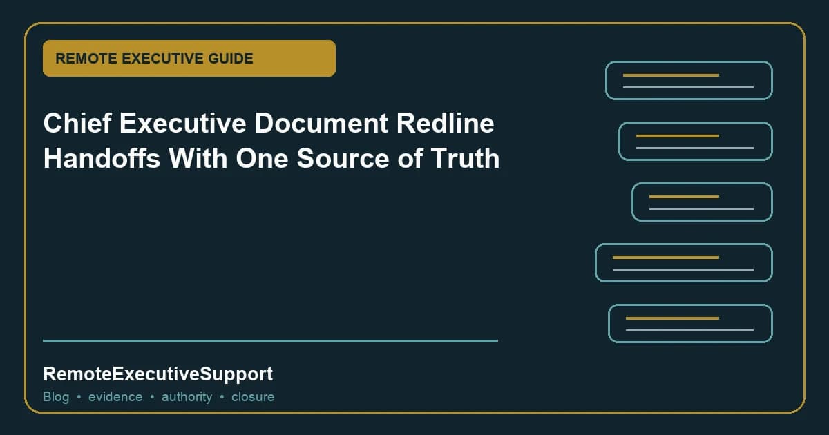 Chief Executive Document Redline Handoffs With One Source of Truth