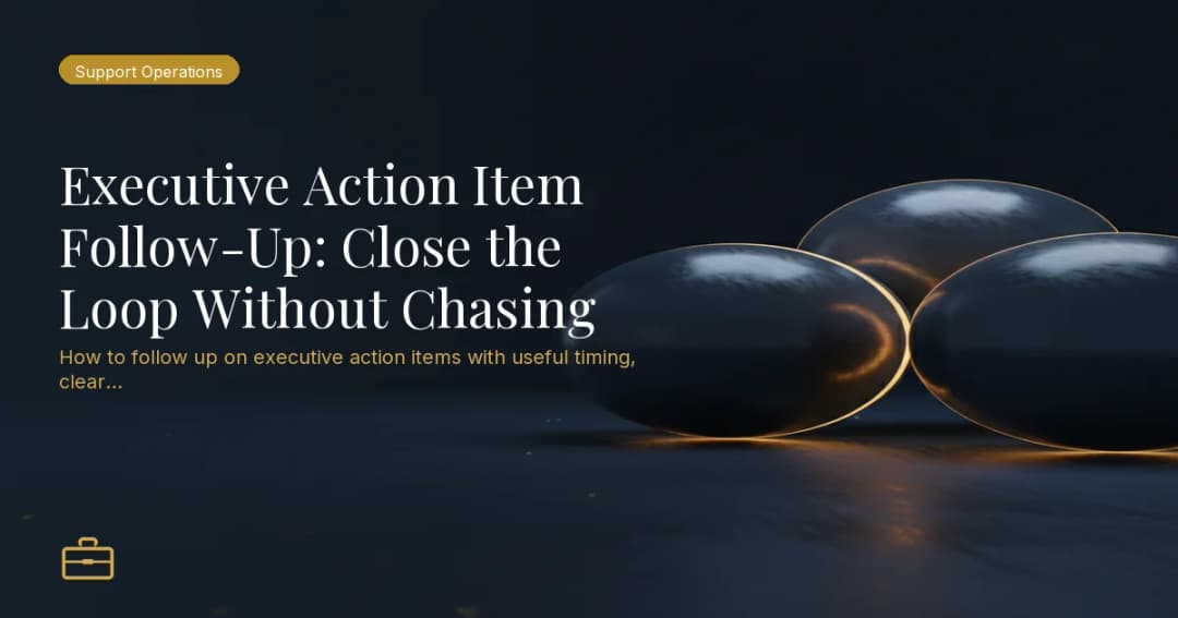 Executive Action Item Follow-Up: Close the Loop Without Chasing