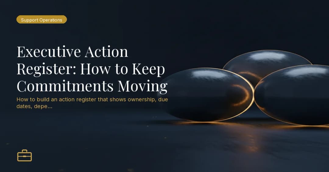Executive Action Register: How to Keep Commitments Moving