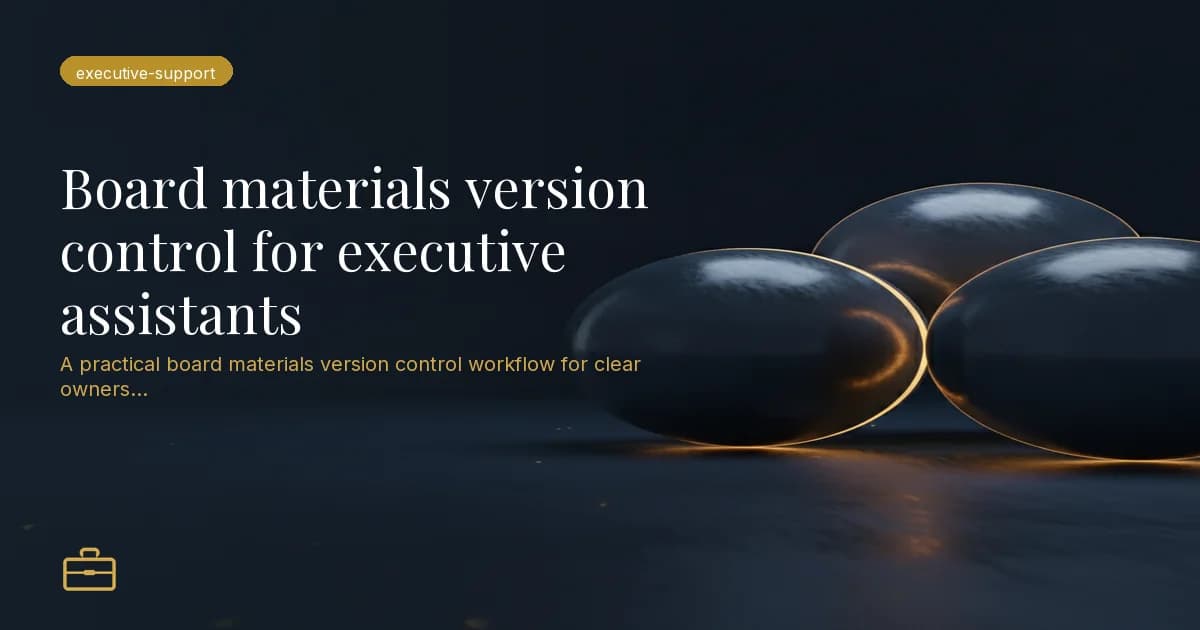 A Freshness Check for Executive Board Packets