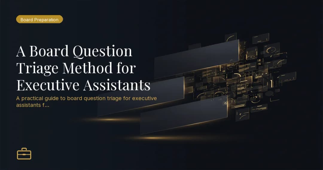 A Board Question Triage Method for Executive Assistants