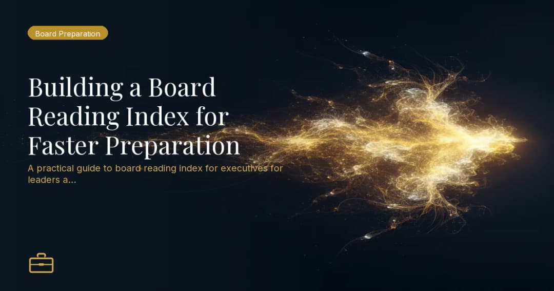 Building a Board Reading Index for Faster Preparation