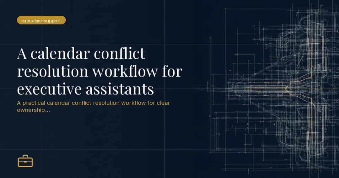 A calendar conflict resolution workflow for executive assistants