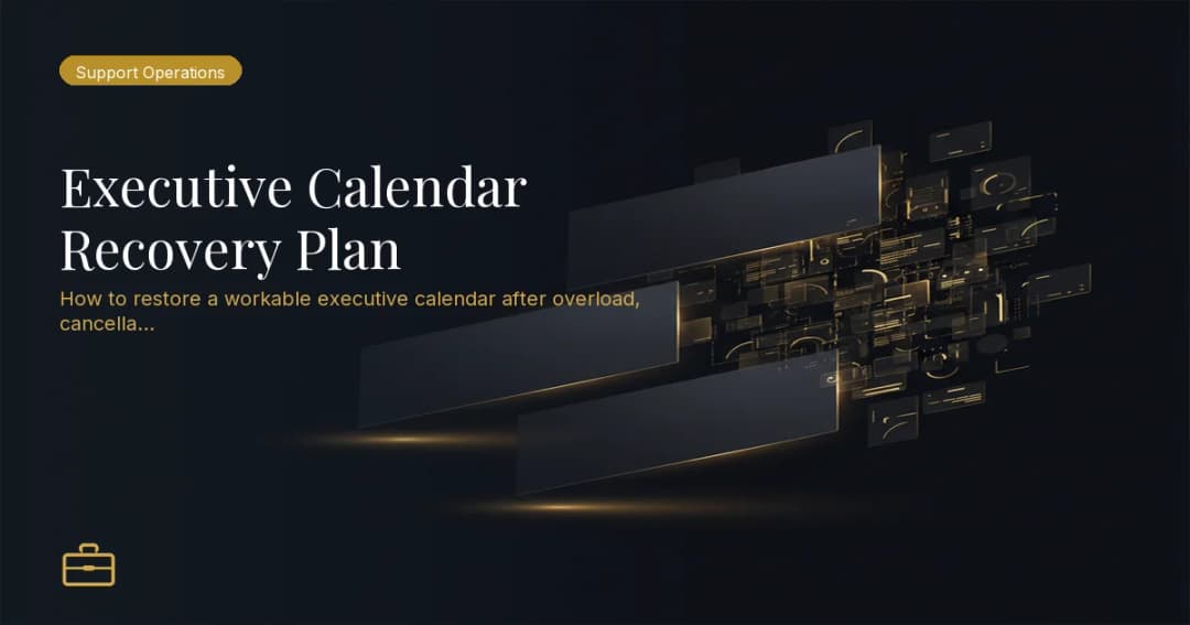 Executive Calendar Recovery Plan