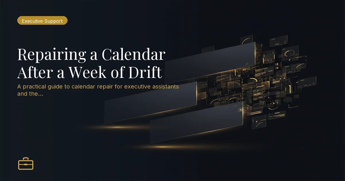 Repairing a Calendar After a Week of Drift