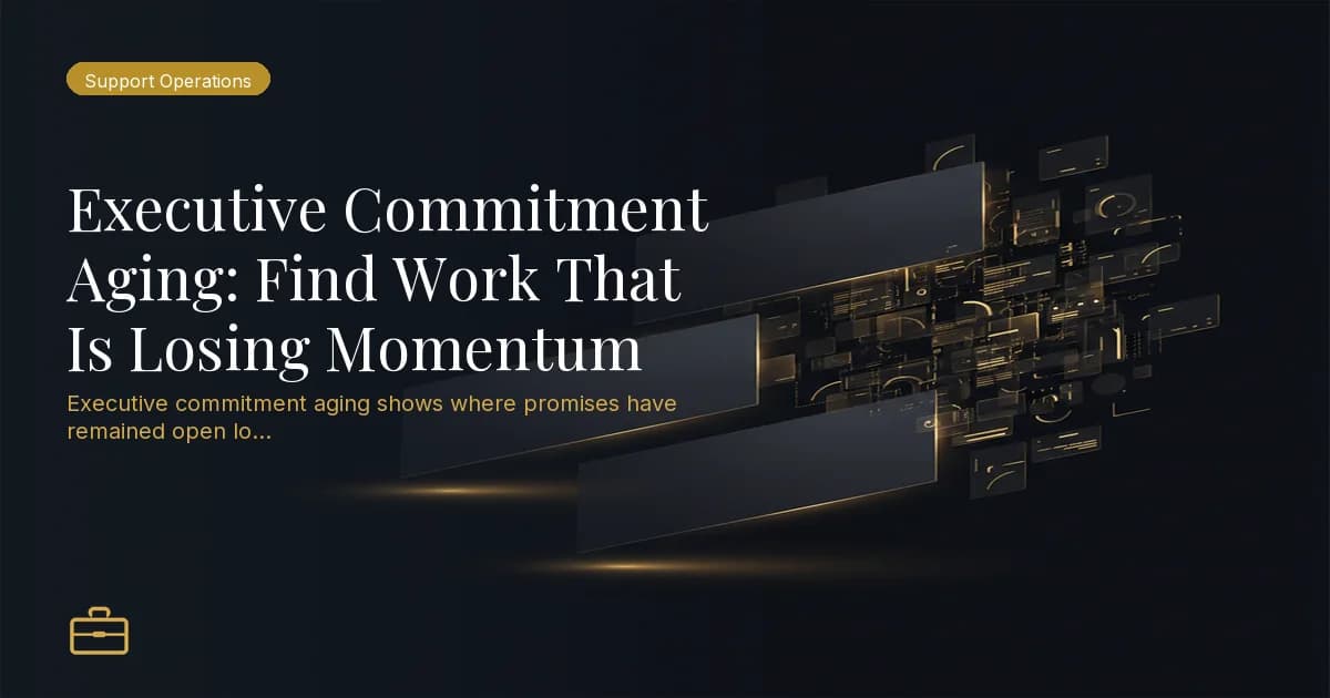 Executive Commitment Aging: Find Work That Is Losing Momentum