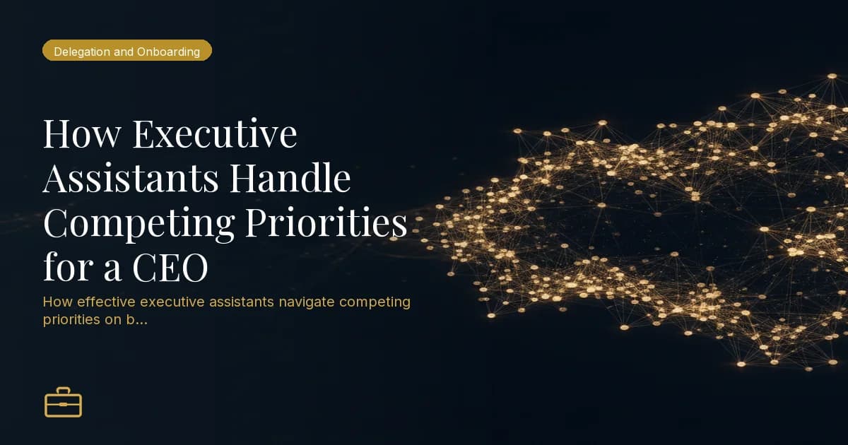 How Executive Assistants Handle Competing Priorities for a CEO