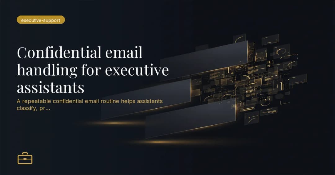 Confidential email handling for executive assistants