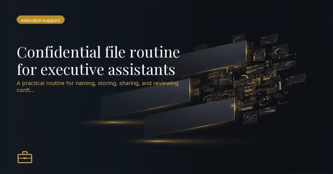 Confidential file routine for executive assistants