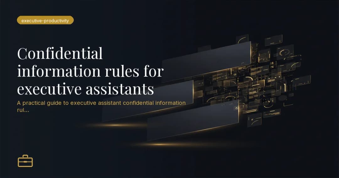 Confidential information rules for executive assistants