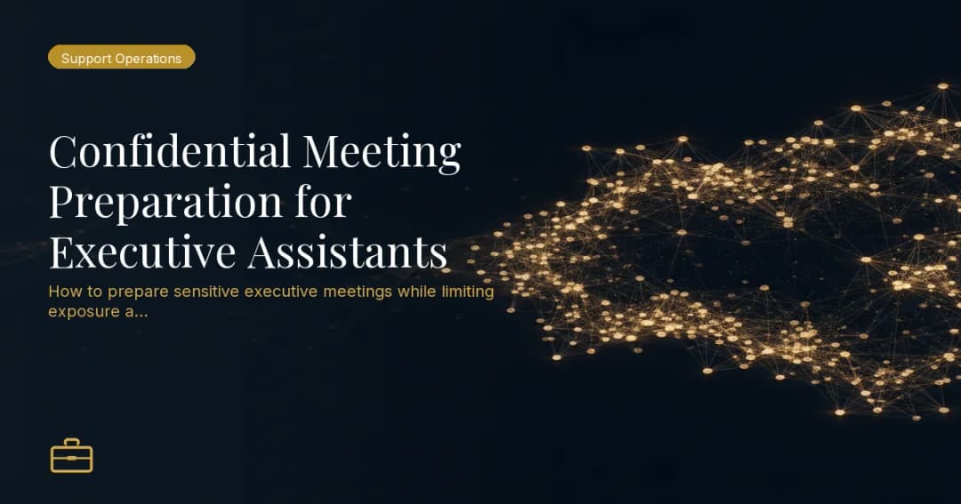 Confidential Meeting Preparation for Executive Assistants