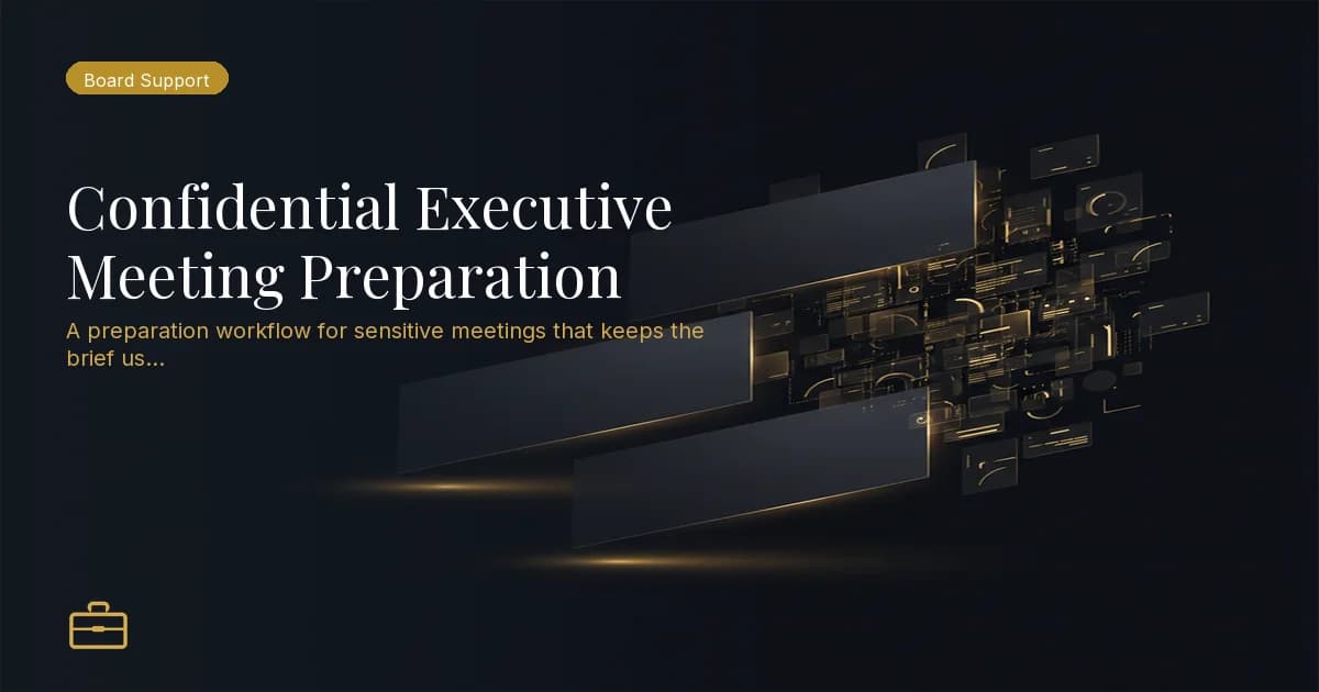 Confidential Executive Meeting Preparation