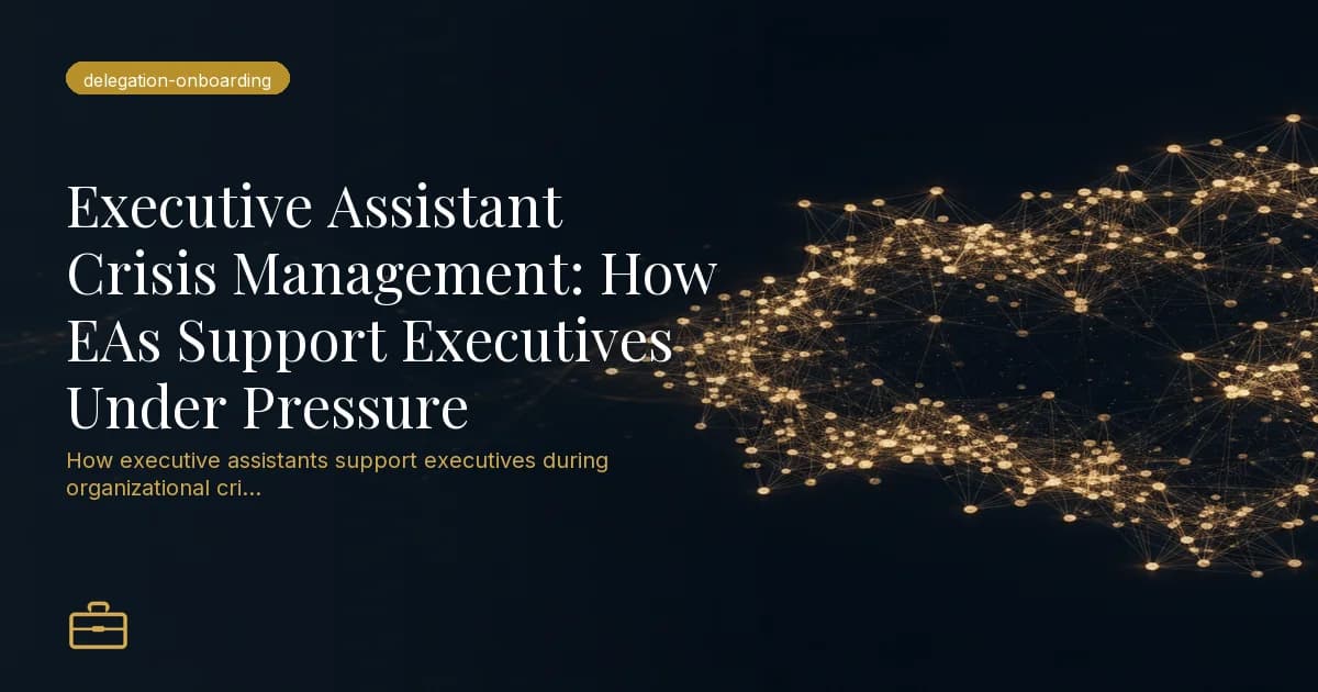 Executive Assistant Crisis Management: How EAs Support Executives Under Pressure