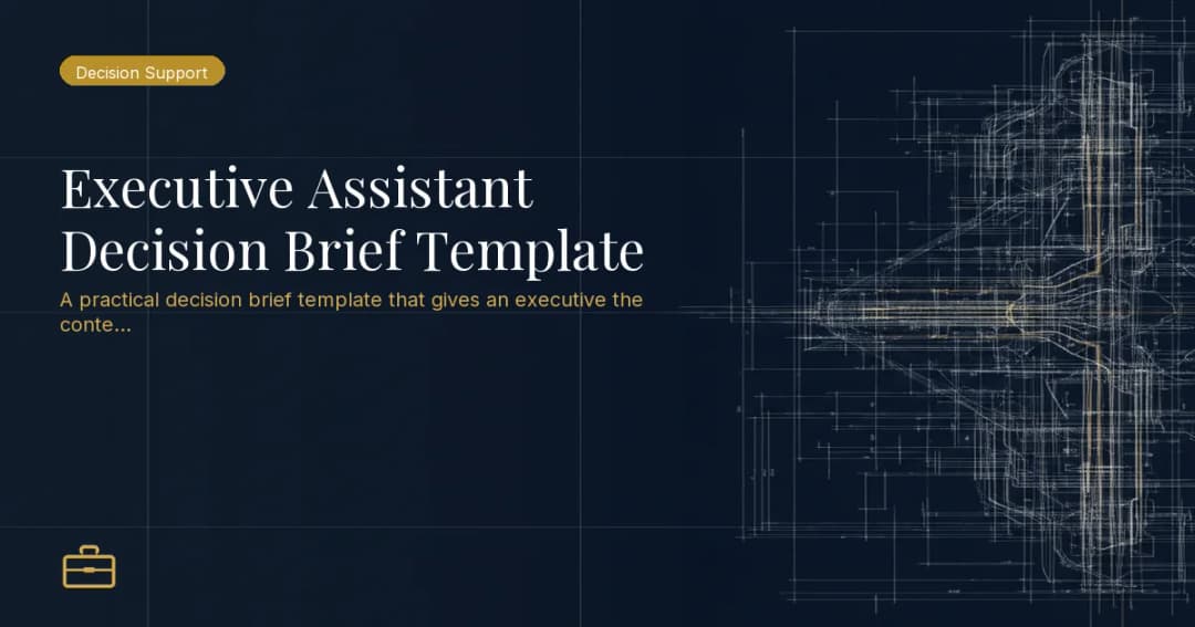 Executive Assistant Decision Brief Template