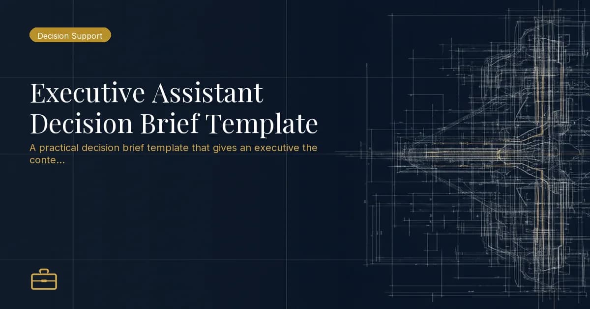 Executive Assistant Decision Brief Template